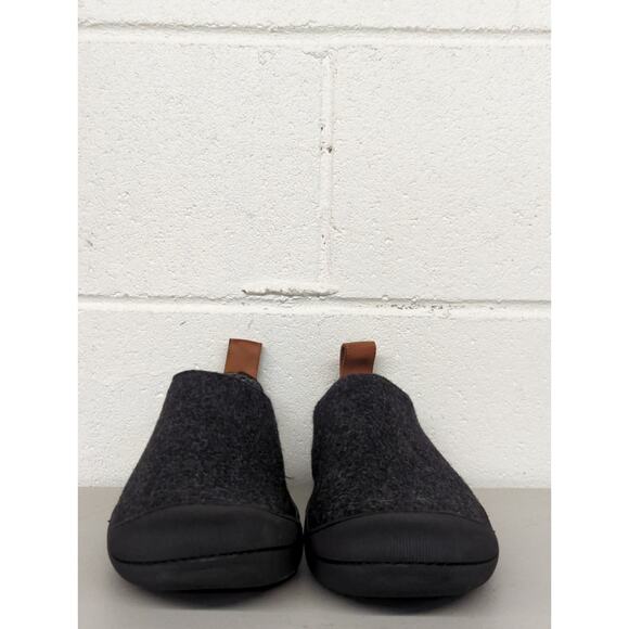 new mens Huckberry Greys Wool Outdoor Slipper sz8 black charcoal slip on main image 9